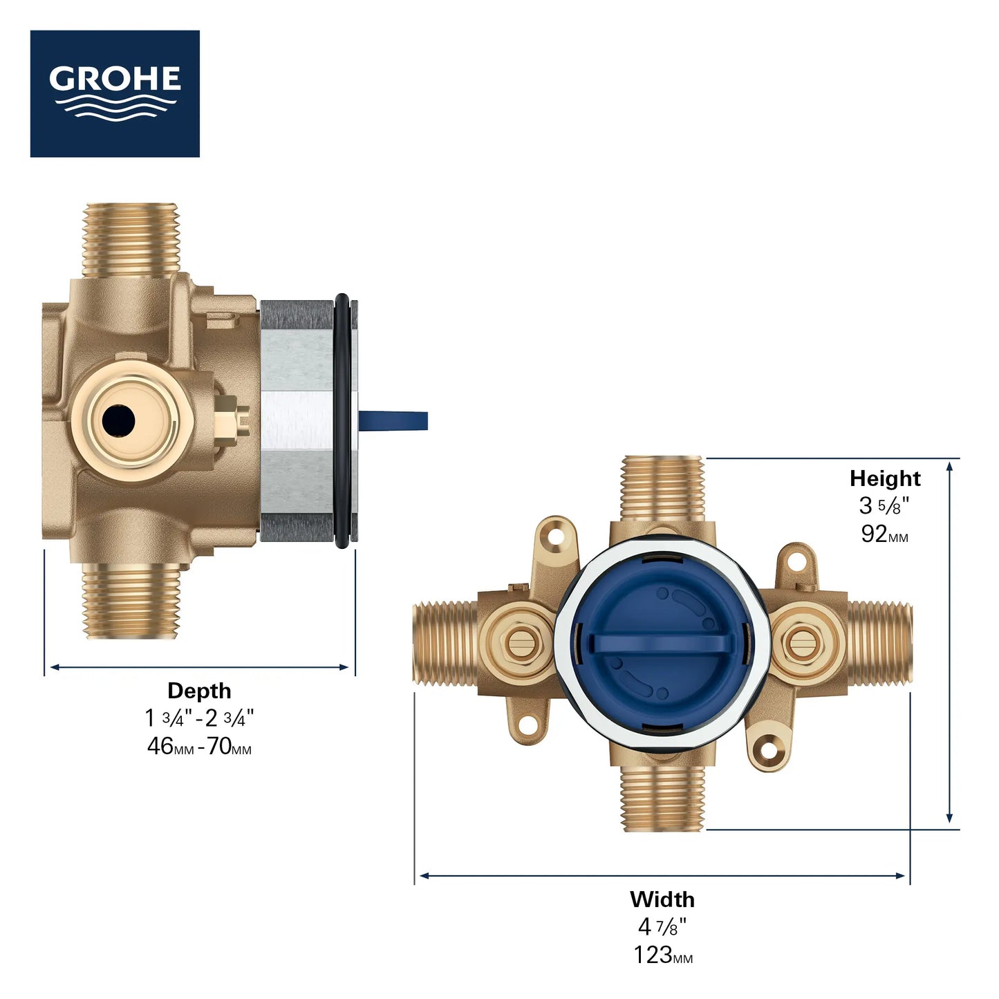 Grohsafe™ 3.0 Pressure Balance Rough-In Valve 1/2" Universal