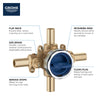 Grohsafe™ 3.0 Pressure Balance Rough-In Valve 1/2" Stub-Out Inlets/Outlets - Golzar Home