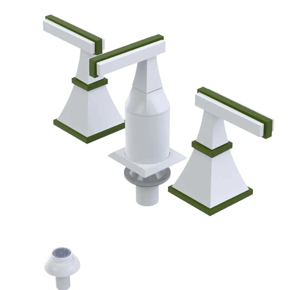 Rubinet Bidet Fitting with Spray, Diverter, and Vacum Breaker (Less Drain) White