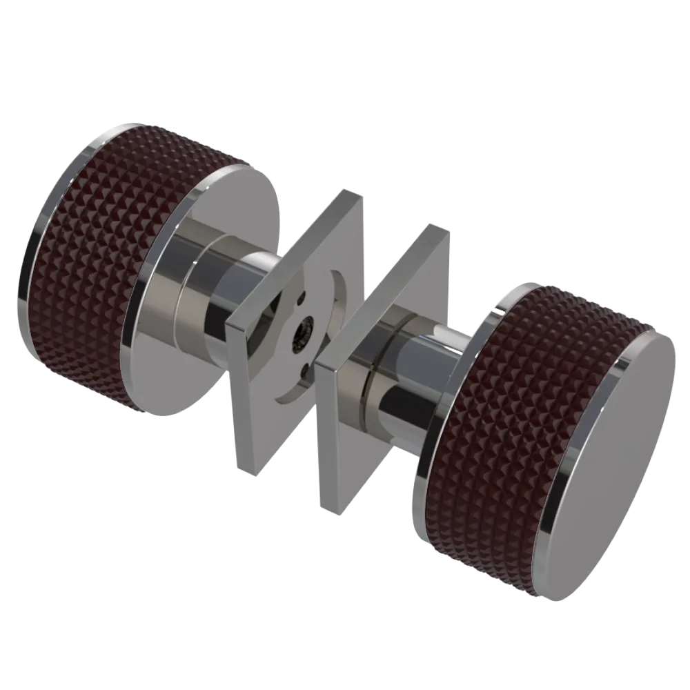 Rubinet Shower Door Knob (set) Polished Nickel