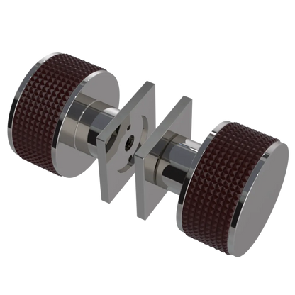 Rubinet Shower Door Knob (set) Polished Nickel