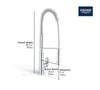 K7 Single-Handle Semi-Pro Dual Spray Kitchen Faucet 1.75 Gpm - Golzar Home