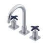 Rubinet Widespread Lav. Set. (less drain) Satin Chrome