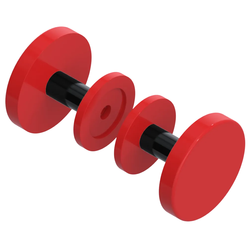 Rubinet Shower Door Knob (set) Red