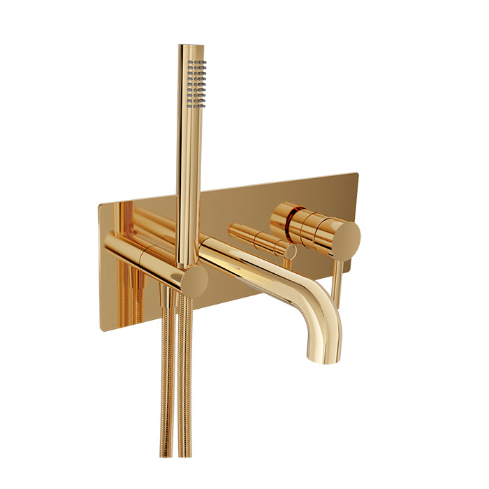 Baril Wall-mounted tub faucet with hand shower