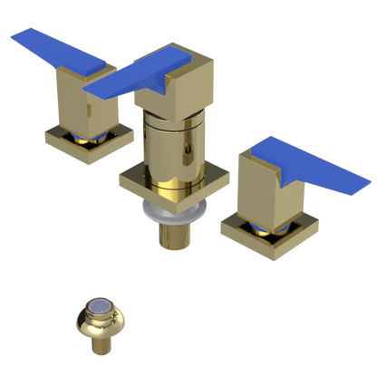 Rubinet Bidet Fitting with Spray, Diverter, and Vacuum Breaker (less drain) Gold