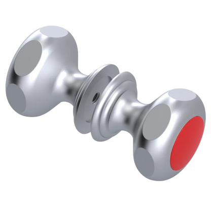 Rubinet Shower Door Knob (set) Satin Chrome