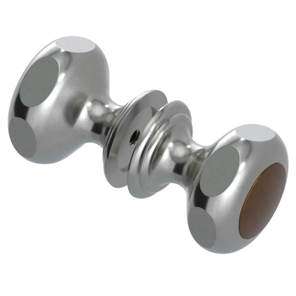 Rubinet Shower Door Knob (set) Satin Nickel