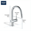 Grohe Minta Single-Handle Pull Down Kitchen Faucet Dual Spray 1.75 Gpm - Golzar Home