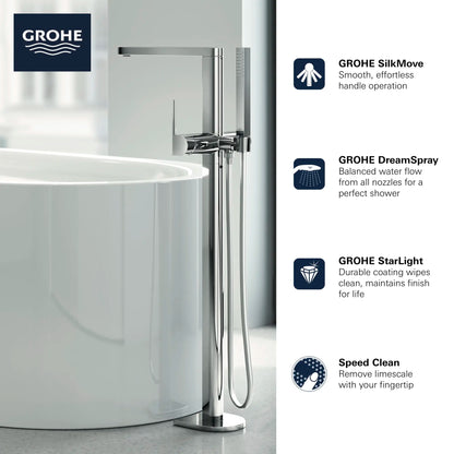 Grohe Single-Handle Freestanding Tub Faucet with 6.6 L/min (1.75 gpm) Hand Shower