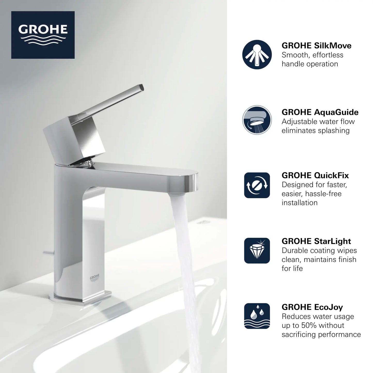 Grohe Single Hole Single-Handle S-Size Bathroom Faucet 4.5 L/min (1.2 gpm)