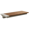 Frank Lloyd Wright Bath Collection by Brizo Wall Shelf - Brilliance® Luxe Nickel® / Wood