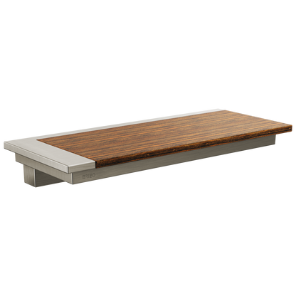 Frank Lloyd Wright Bath Collection by Brizo Wall Shelf - Brilliance® Luxe Nickel® / Wood