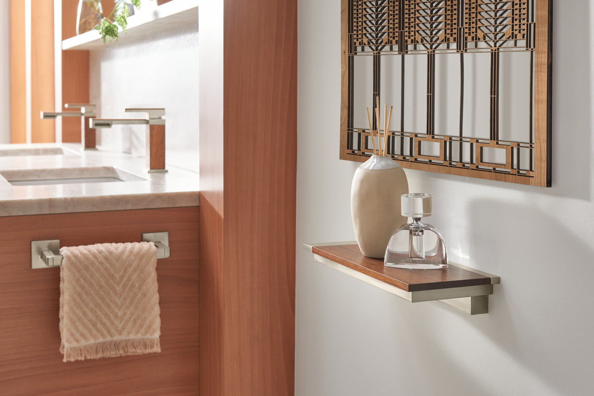 Frank Lloyd Wright Bath Collection by Brizo Wall Shelf lifestyle