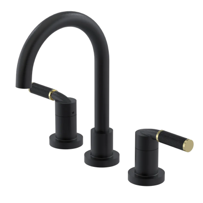 Rubinet Widespread Lav. Set. (less drain) Matt Black