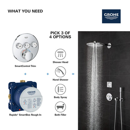 Grohtherm® SmartControl Triple Function Thermostatic Valve Trim