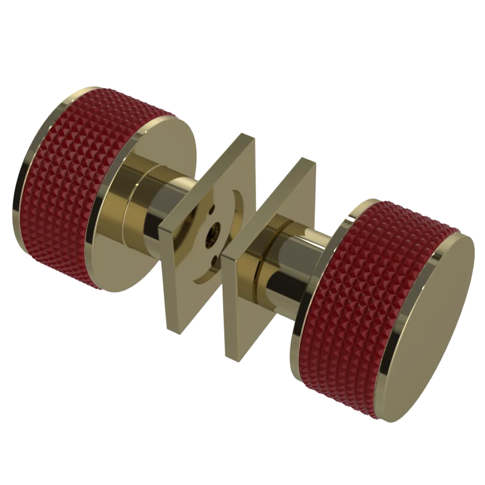 Rubinet Shower Door Knob (set) Natural Brass