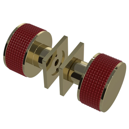 Rubinet Shower Door Knob (set) Natural Brass