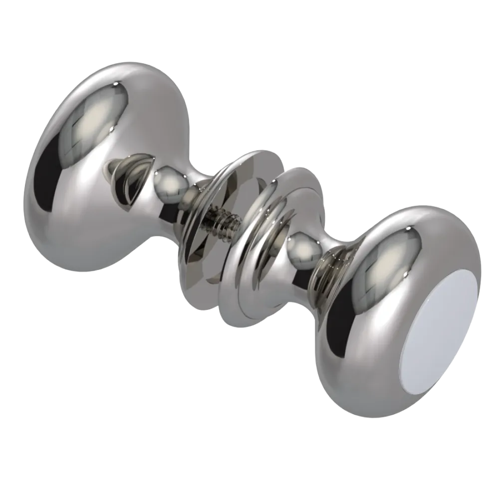 Rubinet Shower Door Knob (set) Polished Nickel