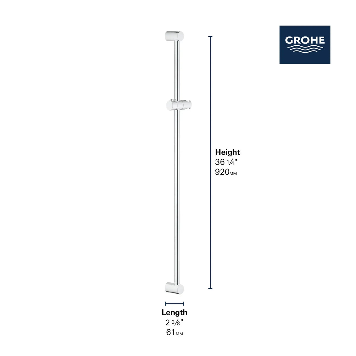 GROHE Tempesta Cosmopolitan 36" Shower Slide Bar – 27522