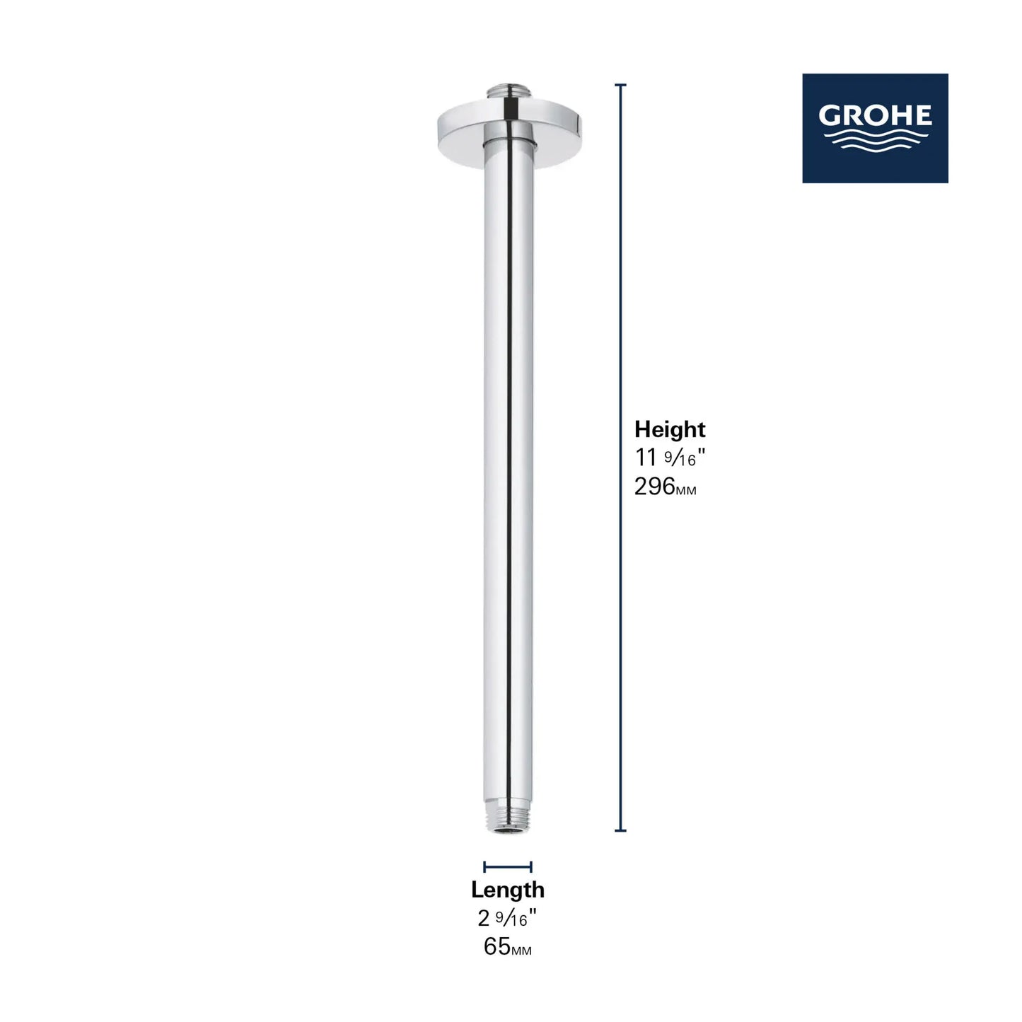 Grohe 12��� Ceiling Shower Arm
