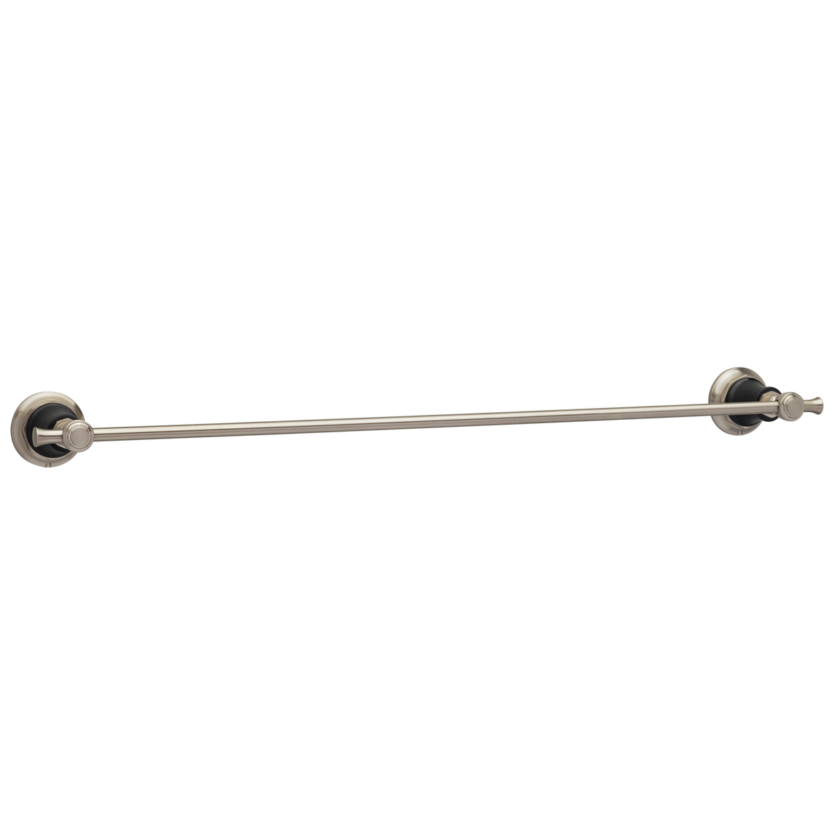 Rook 24" Towel Bar - Matte Black / Brilliance® Luxe Nickel®