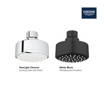 GROHE Tempesta Cosmopolitan 100 Shower Head, 4" - 1 Spray, 5.7 L/min (1.5 gpm) – 26051