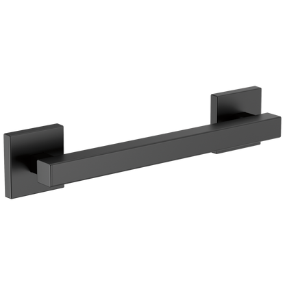 Brizo 12" Linear Square Grab Bar - Matte Black