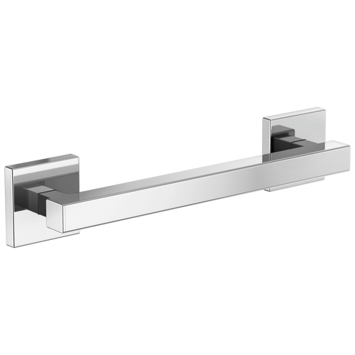 Brizo 12" Linear Square Grab Bar - Polished Chrome