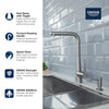 Grohe Zedra Single-Handle Pull-Out Kitchen Faucet Dual Spray 1.75 Gpm - Golzar Home