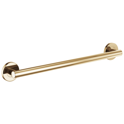 Brizo 24" Linear Round Grab Bar - Brilliance® Polished Gold
