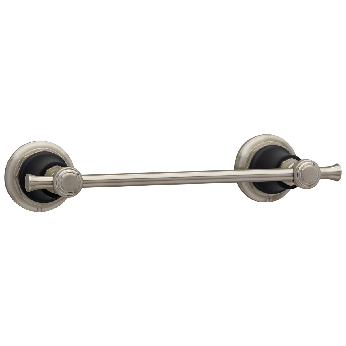 Rook 8" Towel Bar - Matte Black / Brilliance® Luxe Nickel®