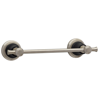 Rook 8" Towel Bar - Matte Black / Brilliance® Luxe Nickel®