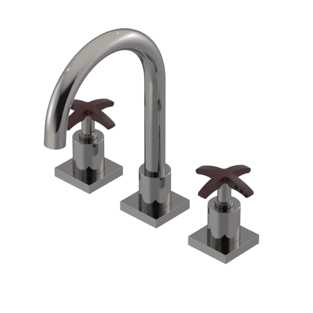 Rubinet Widespread Lav. Set. (less drain) Polished Nickel