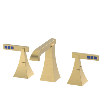 Rubinet Widespread Lav. Set. (less drain) Satin Brass