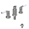 Rubinet Bidet Fitting with Spray, Diverter, and Vacuum Breaker (less drain) Satin Nickel