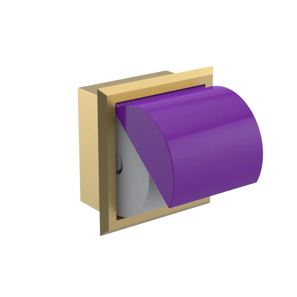 Rubinet RECESSED TOILET PAPER HOLDER Satin Brass