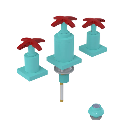 Rubinet Bidet Fitting with Spray, Diverter, and Vacuum Breaker (less drain) Aqua