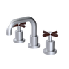 Rubinet Widespread Lav. Set. (less drain) Satin Chrome