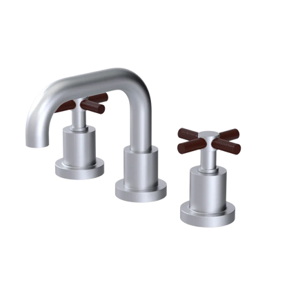 Rubinet Widespread Lav. Set. (less drain) Satin Chrome