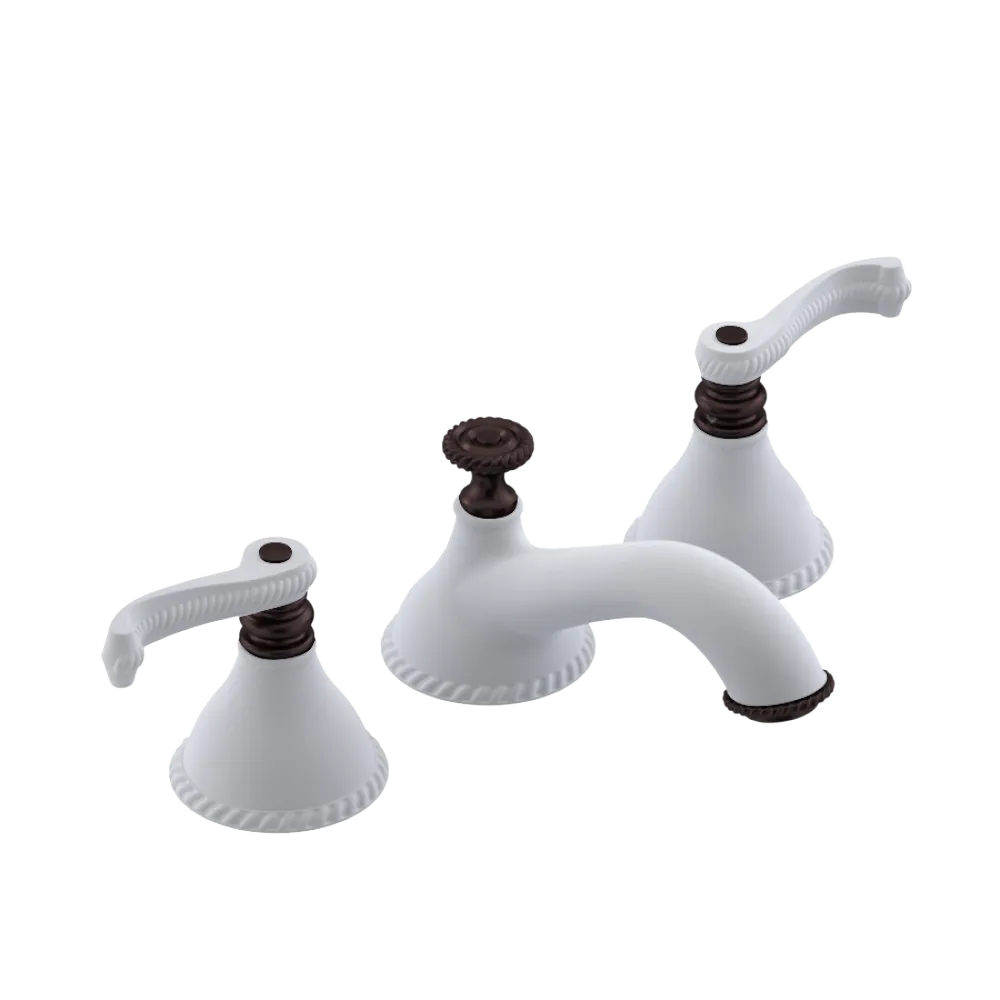 Rubinet Widespread Lav. Set. (less drain) Matt White