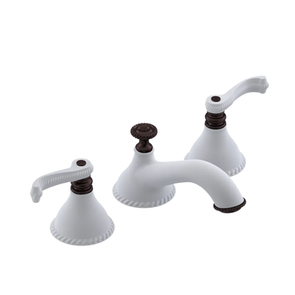 Rubinet Widespread Lav. Set. (less drain) Matt White