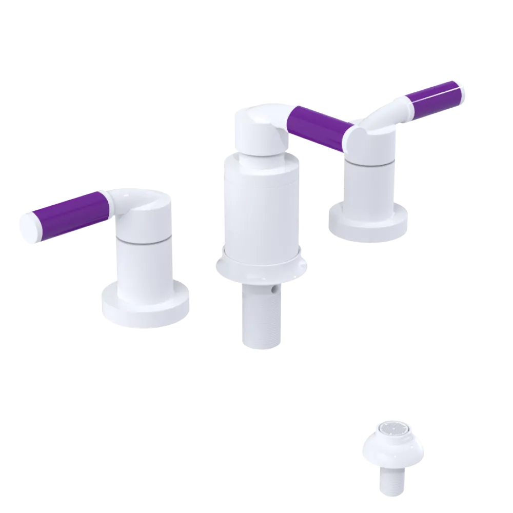 Rubinet Bidet Fitting with Spray, Diverter, and Vacuum Breaker (less drain) White
