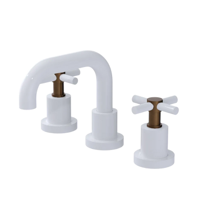 Rubinet Widespread Lav. Set. (less drain) White