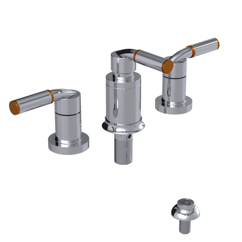Rubinet Bidet Fitting with Spray, Diverter, and Vacuum Breaker (less drain) Chrome