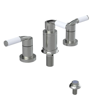 Rubinet Bidet Fitting with Spray, Diverter, and Vacum Breaker (Less Drain) Satin Nickel