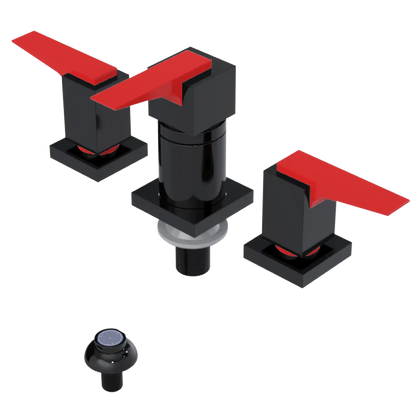 Rubinet Bidet Fitting with Spray, Diverter, and Vacuum Breaker (less drain) Black