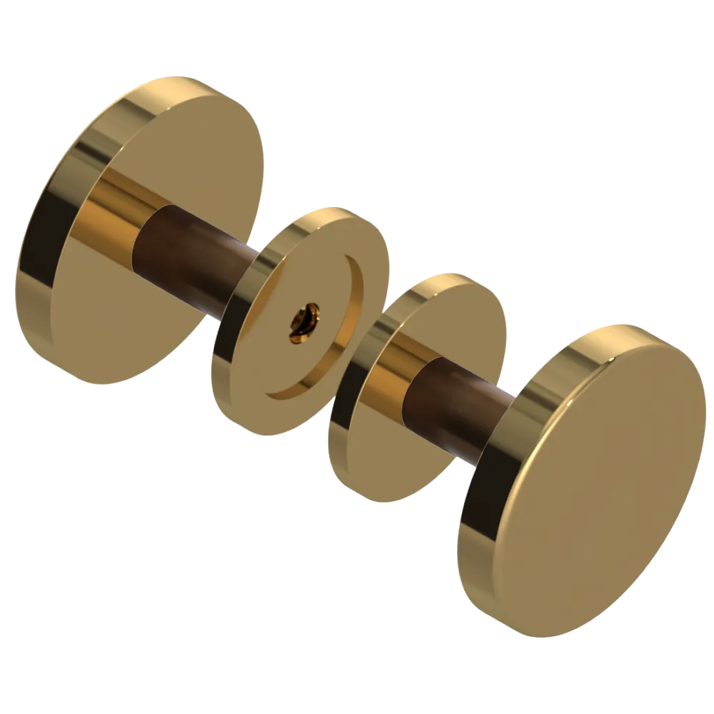Rubinet Shower Door Knob (set) Gold