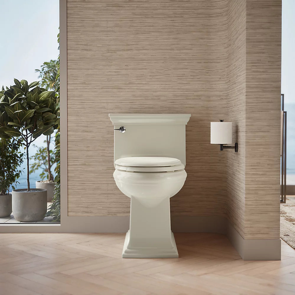 Kohler Memoirs® Stately One-piece compact elongated toilet with skirted trapway, 1.28 gpf - Golzar Home