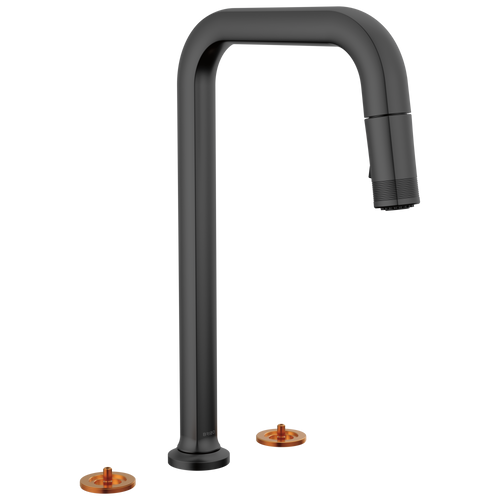 Brizo Widespread Pull Down Faucet With Square Spout Less Handles